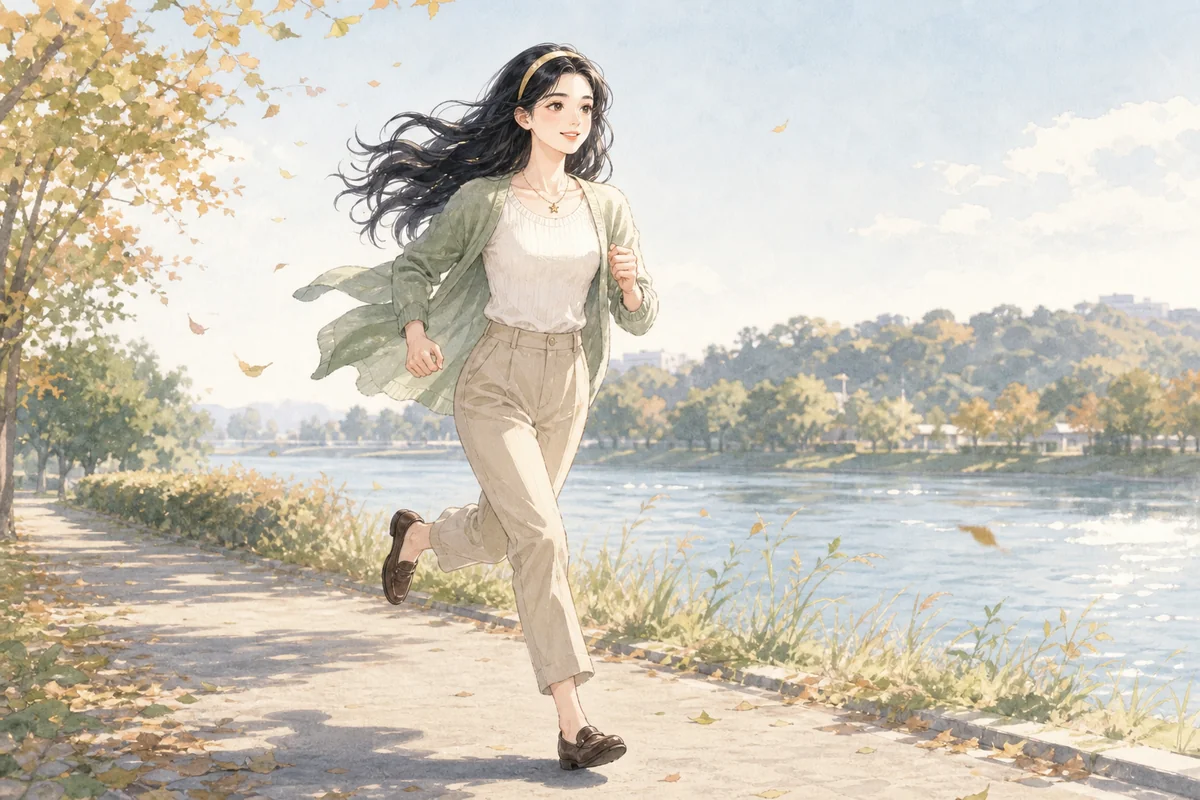 白艾莉迎风奔跑动作参考